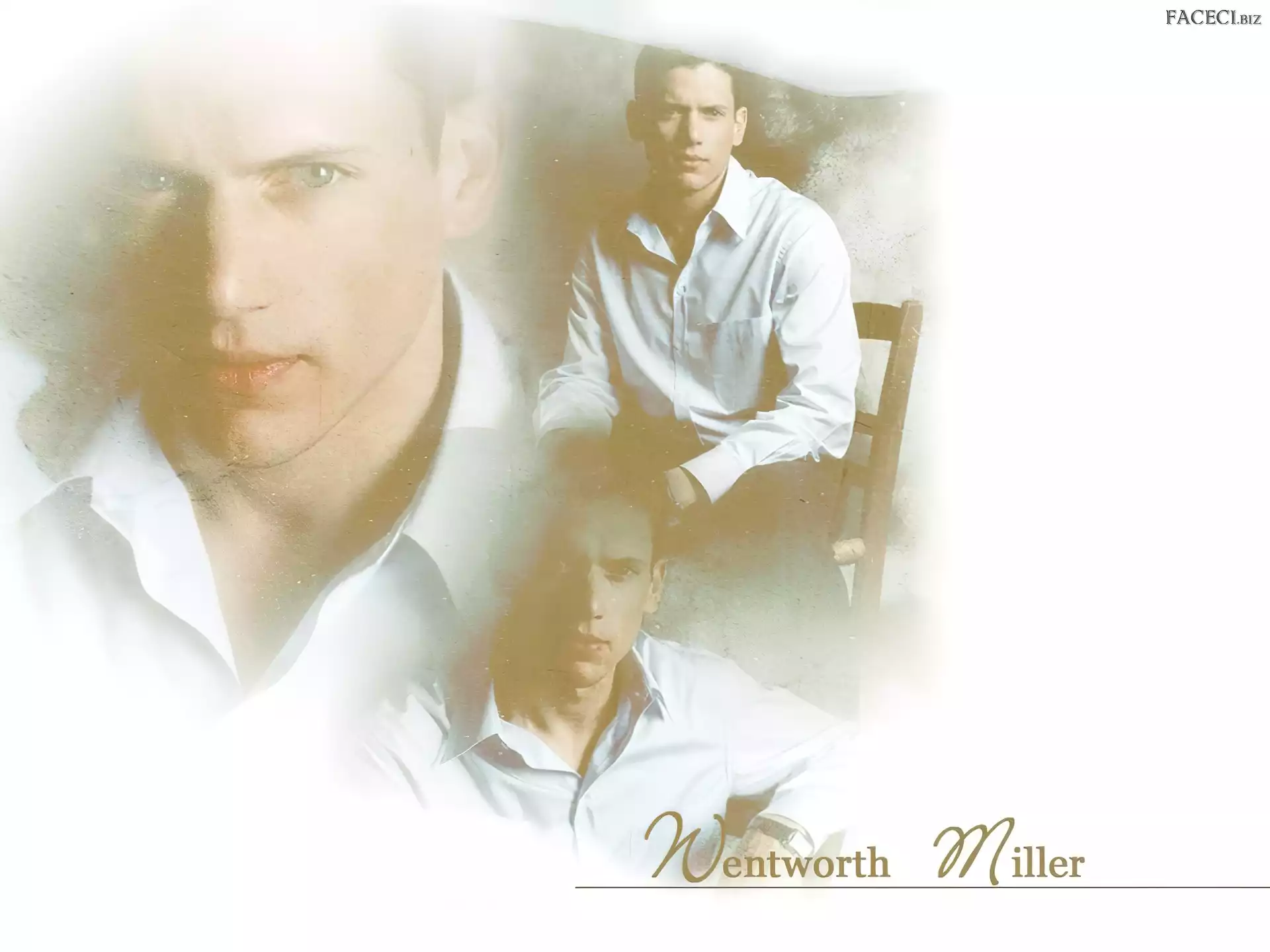 Wentworth Miller, biała koszula